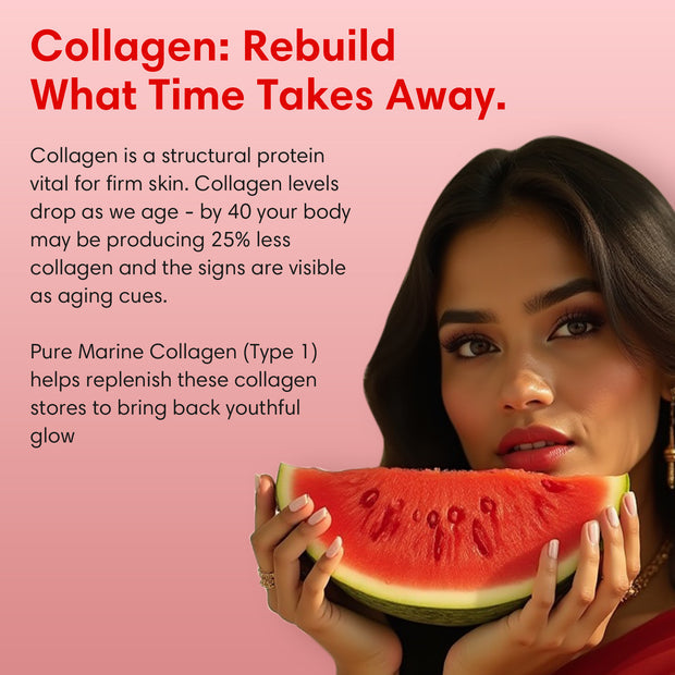 Hydrolyzed Marine Collagen Powder – Watermelon Flavour