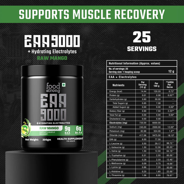 EAA 9000 with Hydrating Electrolytes, Raw Mango Flavour