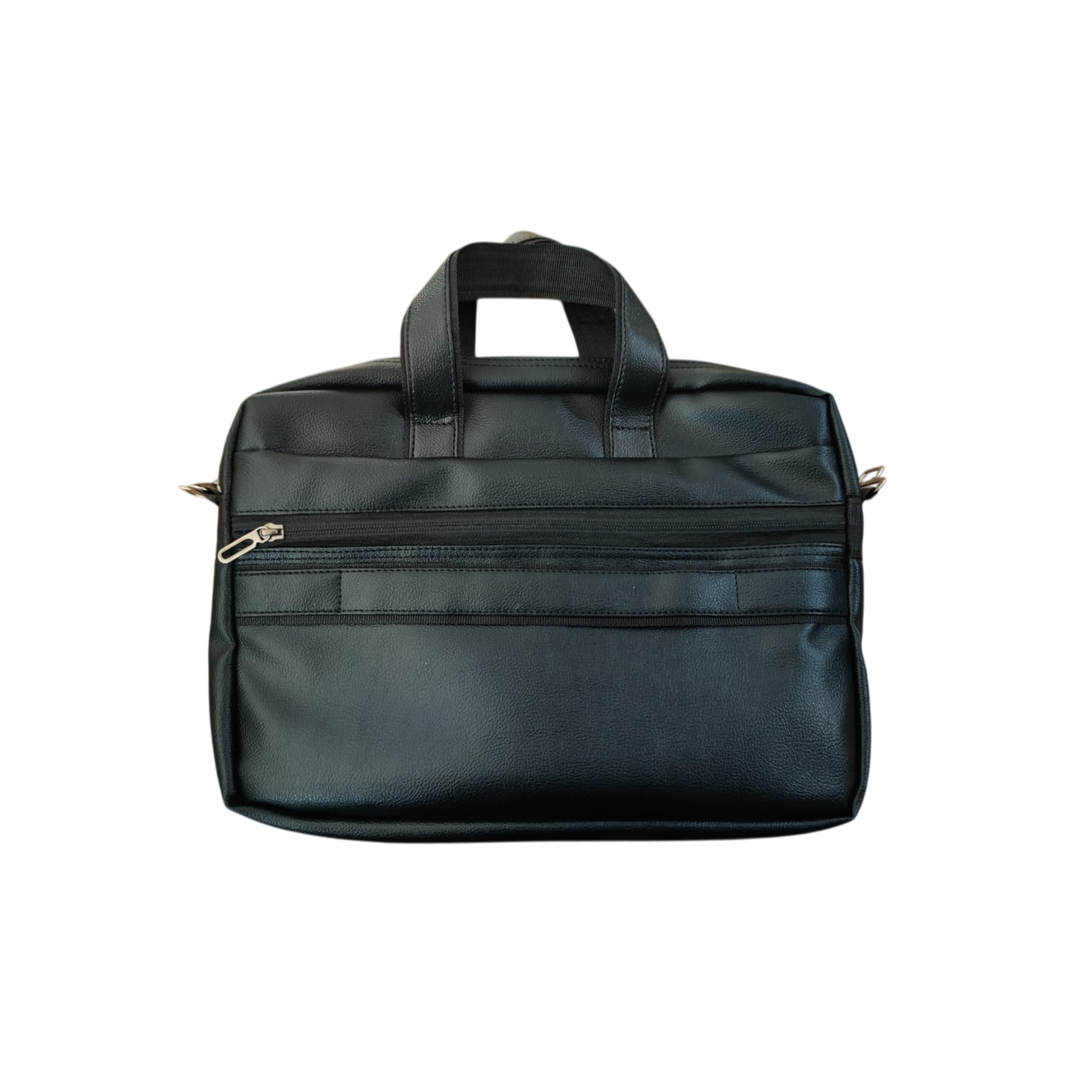 Sleek Leather Laptop Bag with Dual Zip