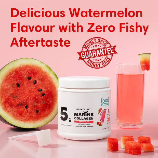 Hydrolyzed Marine Collagen Powder – Watermelon Flavour