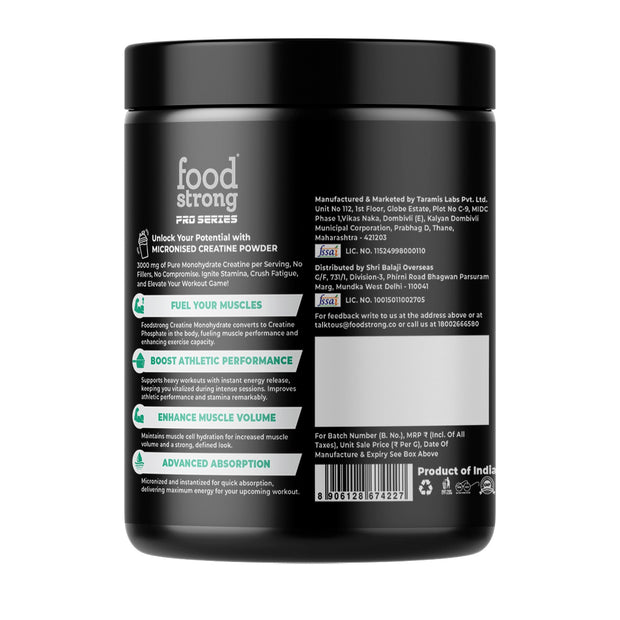 Creatine - Micronized Creatine Monohydrate Powder 250G