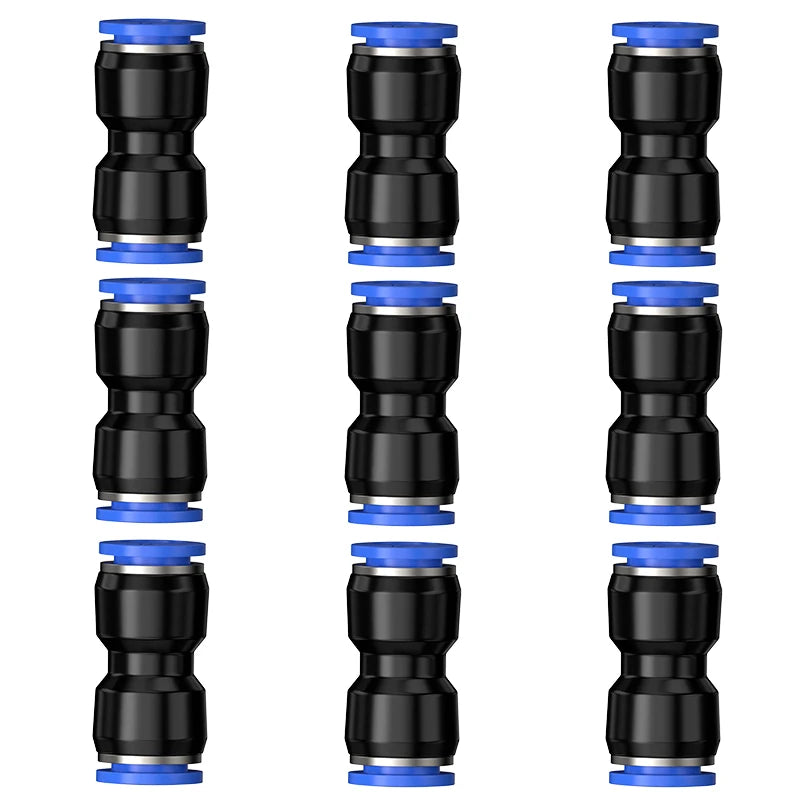 PU Air Pipe Quick Connector Pneumatic Straight-Through Plastic Butt Joint for 4/5/6/8/10/12/14/16 Fittings