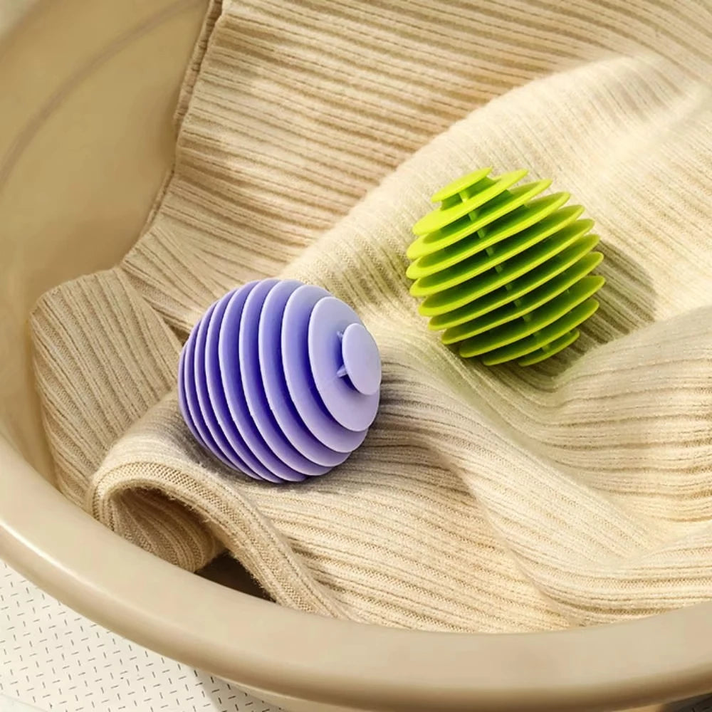 3pcs Reusable Soft Rubber Laundry Balls Household Anti Entanglement Laundry Protective Ball Colorful Washer Clothes Wash Ball