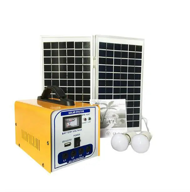 12W Solar Lighting Solar Light Kits Solar Home Lighting Charge Phone Outdoor Portable Solar Panel Kit for Camping Emergency