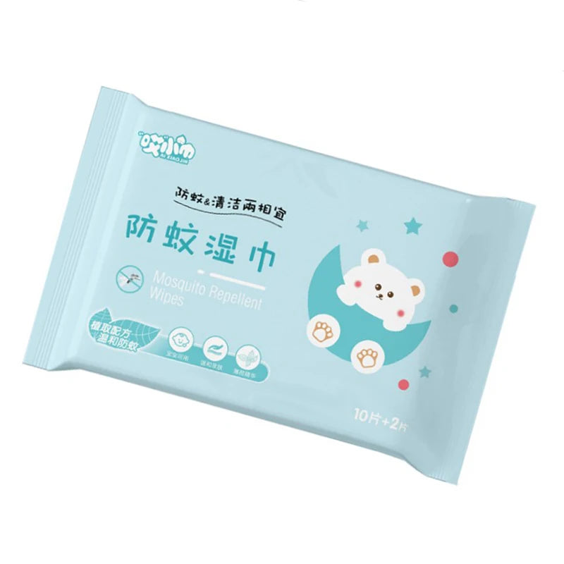 Natural Plant Extract Wet Wipes Mosquito Repellent for Babies for Skin Care and Household Use