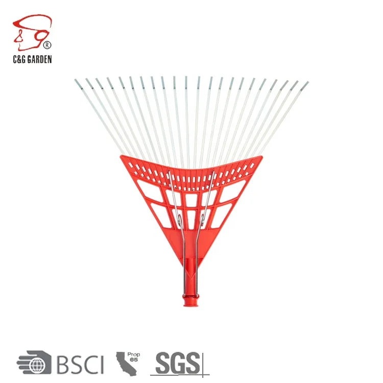 Hot Sale Lawn Leaf Rake Landscape Rake for Garden Grass Cleaning With Hardwood Handle