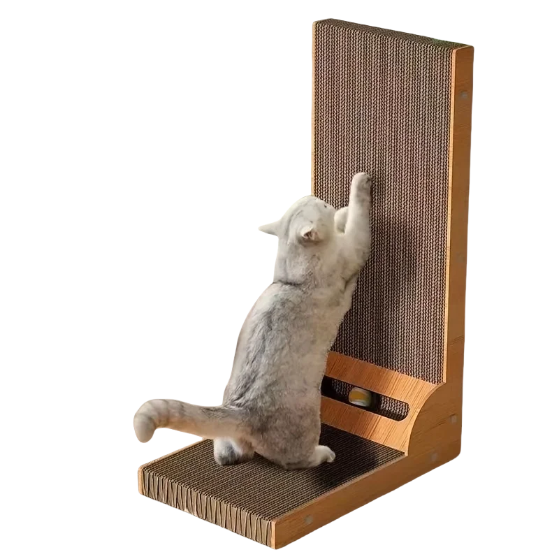 L-shaped cat Scratching Board with Large Scratching Board Vertical Wear-resistant One-piece Non-scratch Corrugated Paper Sofa
