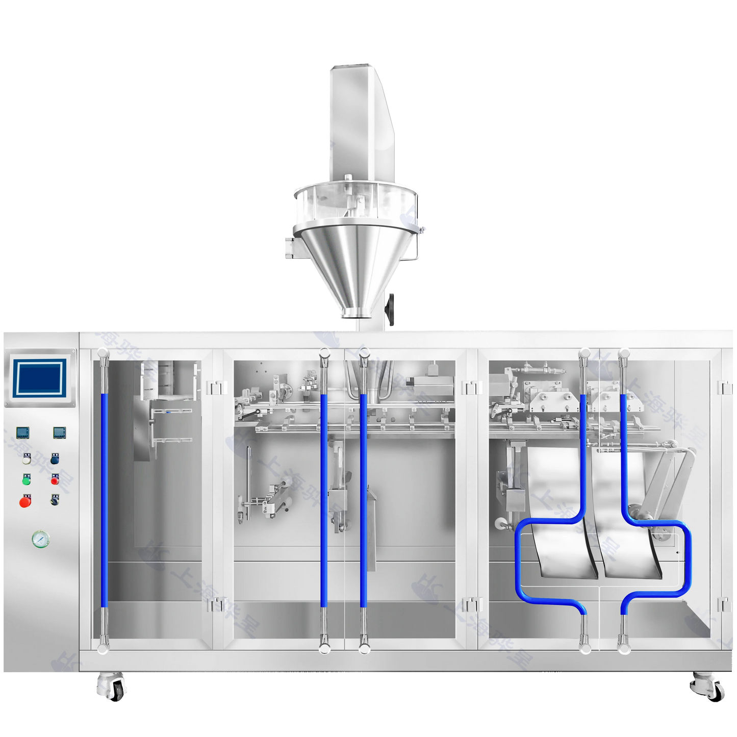 Huapack Automatic Horizontal Premade Pouch Packing Machine for Solid Liquid Powder Food 200ml/500ml Beverage Paging Device