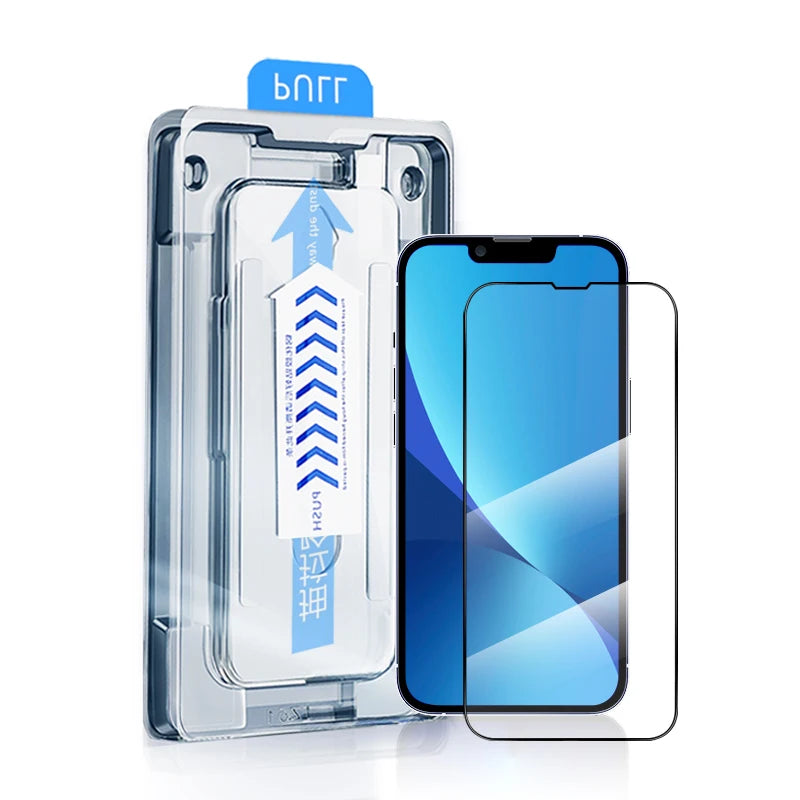 Mobile 3m Protector Tempered Glass for iphone 14 Pro Max Screen Protector With EASY APP Kit ,for iphone Screen Protector