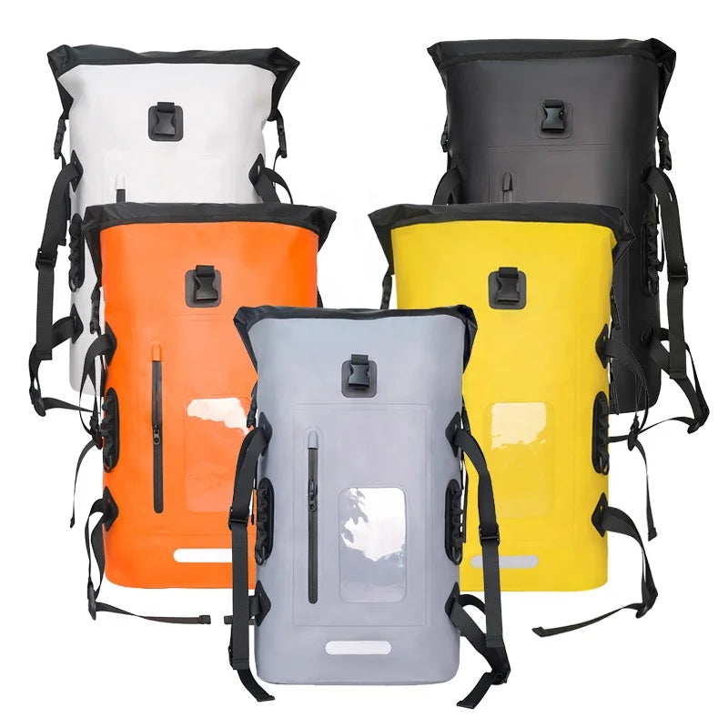 Roll Top Floating Dry Backpack Waterproof 32L, Dry Bag Backpack for Outdoor Activities Kayaking
