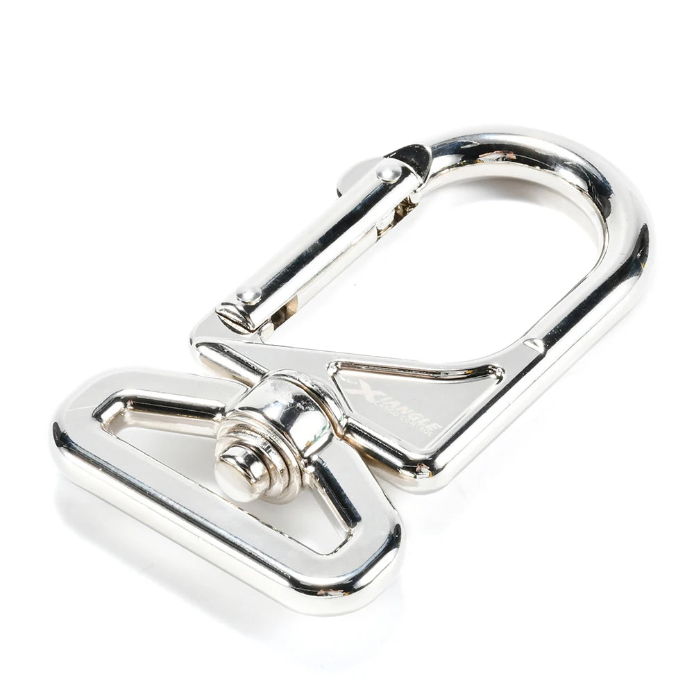 38mm 1.5inch Heavy Duty 700kg Zinc Alloy Carabiner Safety Lock Hooks with Swivel Ring for Cargo Lashing Tie Down Strap