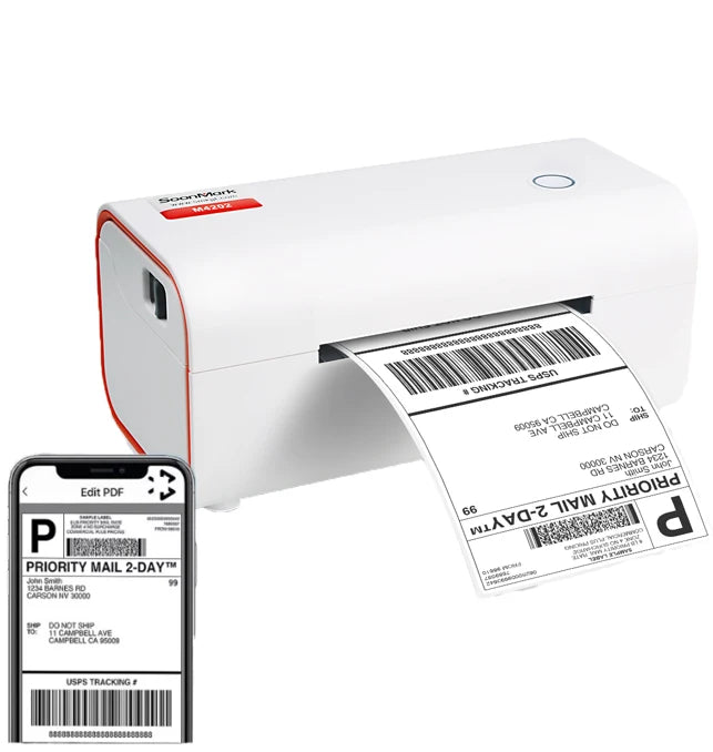 Mini Portable 110mm 4inch Thermal Shipping Label Printer 4x6 100*150 with USB for Bluetooth WiFi Interface Android & IOS