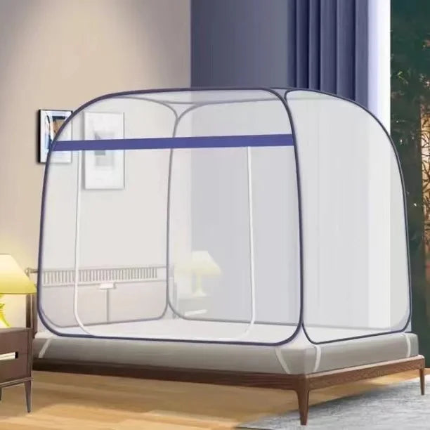 Automatic Pop-Up Mosquito Net Home 1.5 Double Bed Folding Steel Wire 1.8m Outdoor Travel Universal Single Bed Mosquito Repellent