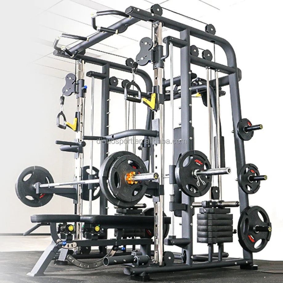 Wholesale Commercial Gym Equipment Multi Functional Pulley Cable Trainer Power Rack with Cement or Steel Weight Stacks