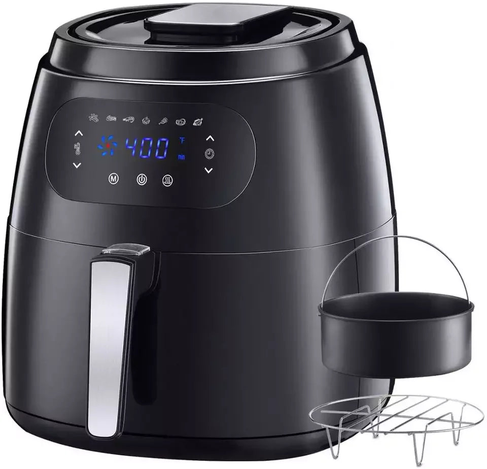 Smart Home Electric Air Fryer Non-Stick 7.5L/9.5L Large Stainless Steel Digital Basket New Hot Kitchen Appliance for Cooking