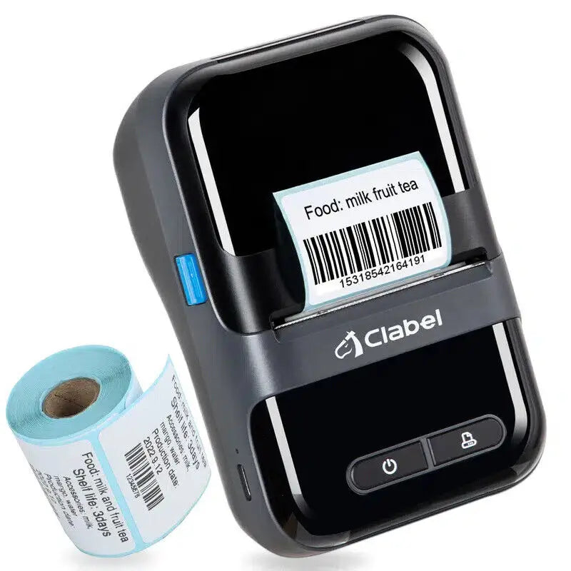 JR Portable Thermal Label Printer, 220B Bluetooth USB Connection for Home, Restaurant, Courier, Storage, Etc.