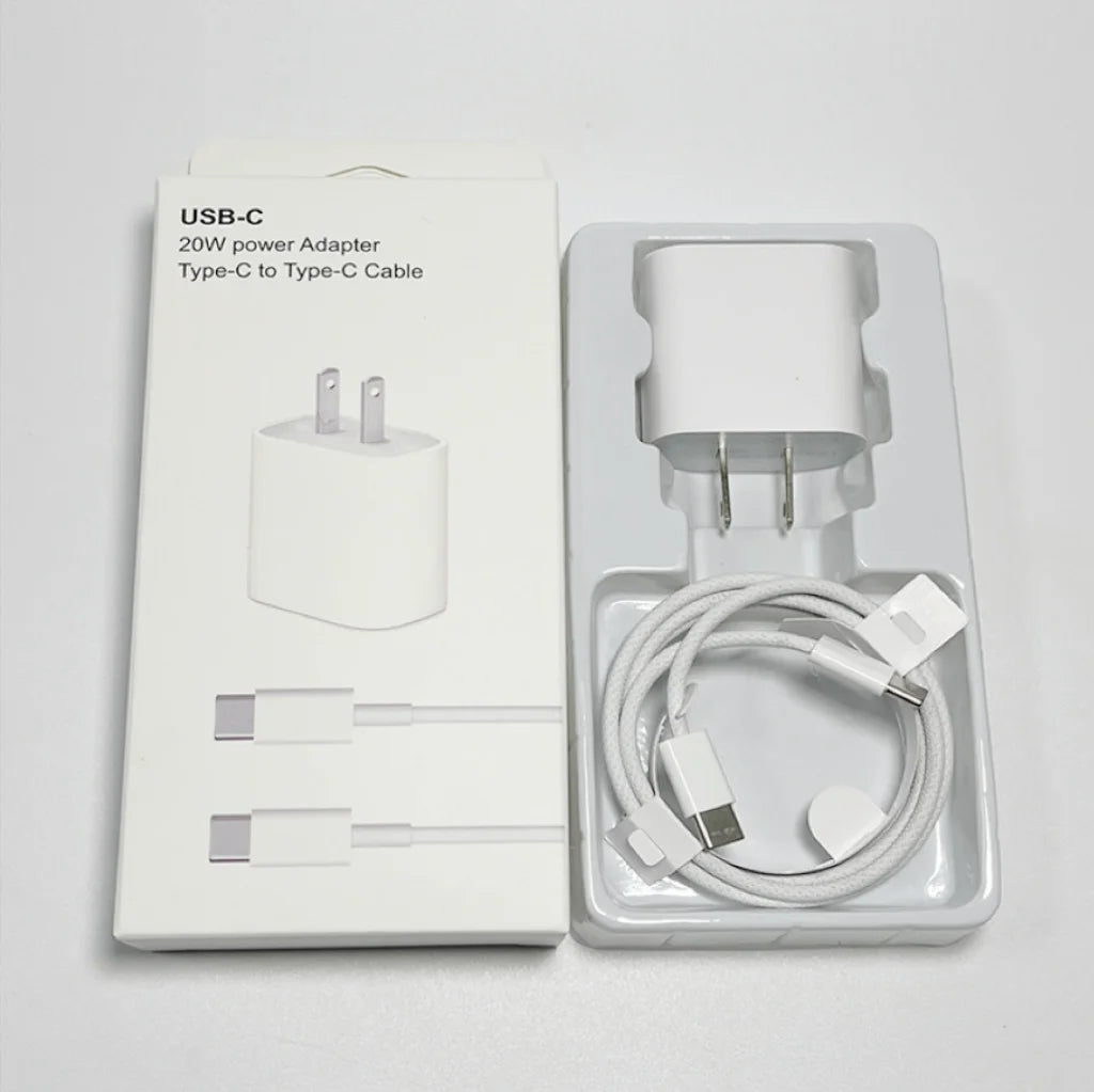 20W PD Type C Adapter For 20W iPhone Charger USB-C Adapter For iPhone Cable Charger C to C Type-C For iPhone16 15 14 13 12 11