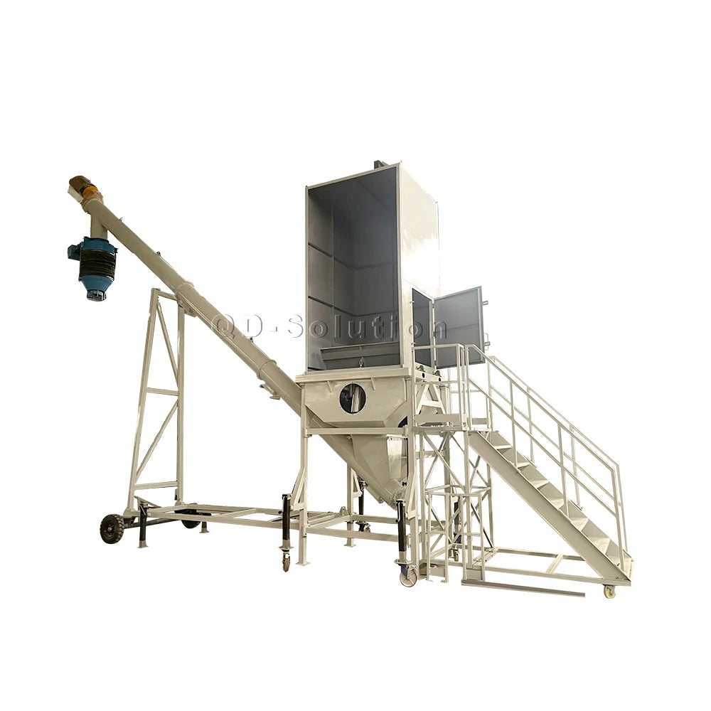 High Production Capacity Mobile Bulk Bag Dscharger Manual Ton Bag Unpackaging Machine