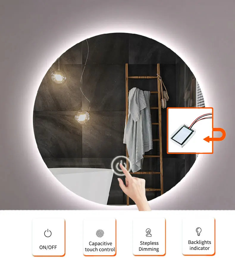 LED Motion Sensor Switch for Bathroom Mirror - 12V 60W 5A