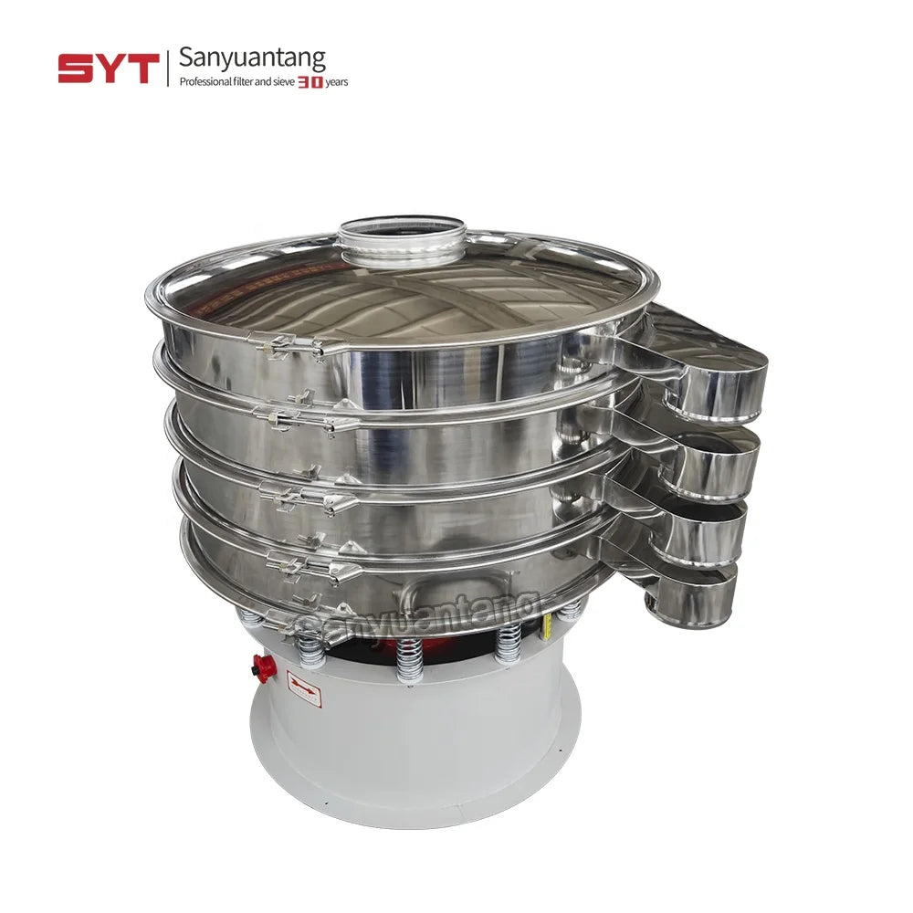 Automatic Powder Sifter Machine Food Industry Vibratory Screener Separator Circular Vibrating Sieve Juice Filter Sugar Sifter