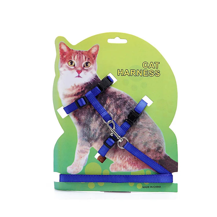 Wholesale High Quality Adjustable Nylon Training Custom Cat Leash Pets Accessories Cat Harness