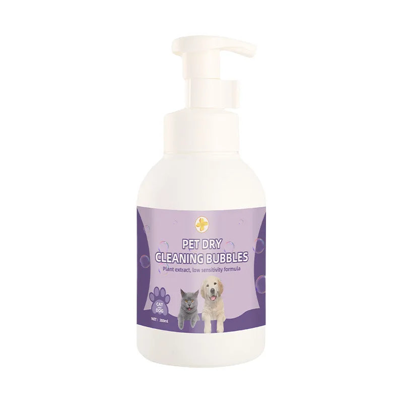 PetFit Organic Rinseless Pet Dog Dry Shampoo for Household Pet Grooming Cleaning Wash-Free Foam Bath Dry Shampoo for Cats Dogs