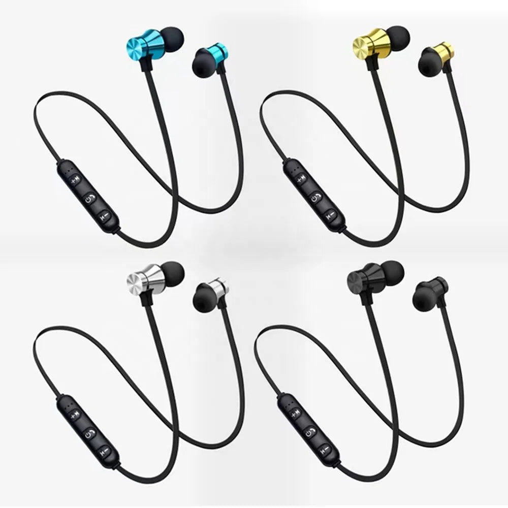 2024 New Portable Sport Magnetic Wireless Earphone In-Ear Neck Hanging Headphones Hand Free Running Stereo Magnetic Headset