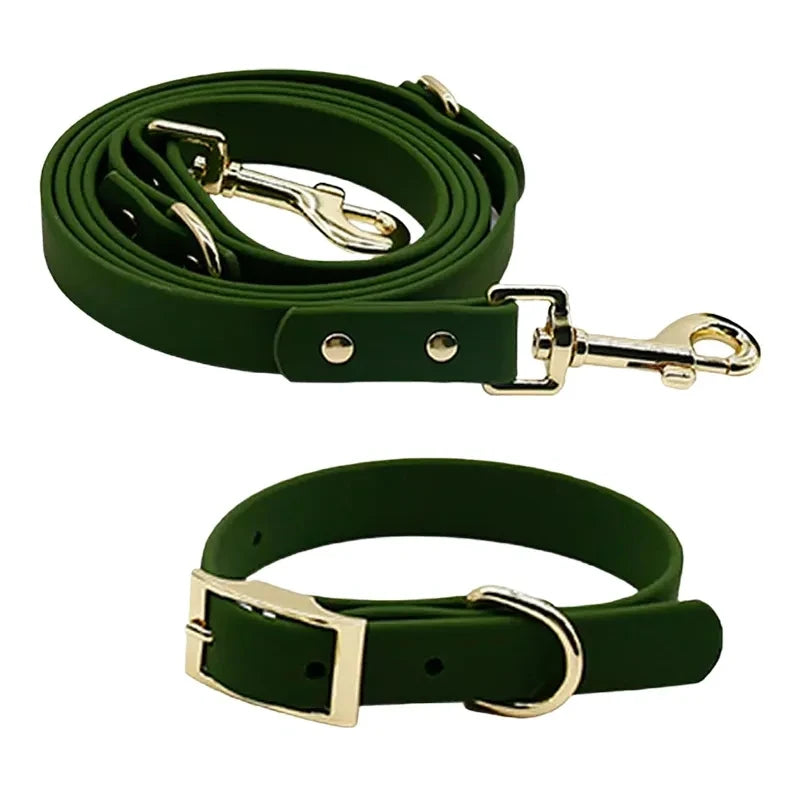 Manufacturer Luxury Hand Free Dog Leash PVC Pet Collars and Leash Set Waterproof Dog Collar Leash