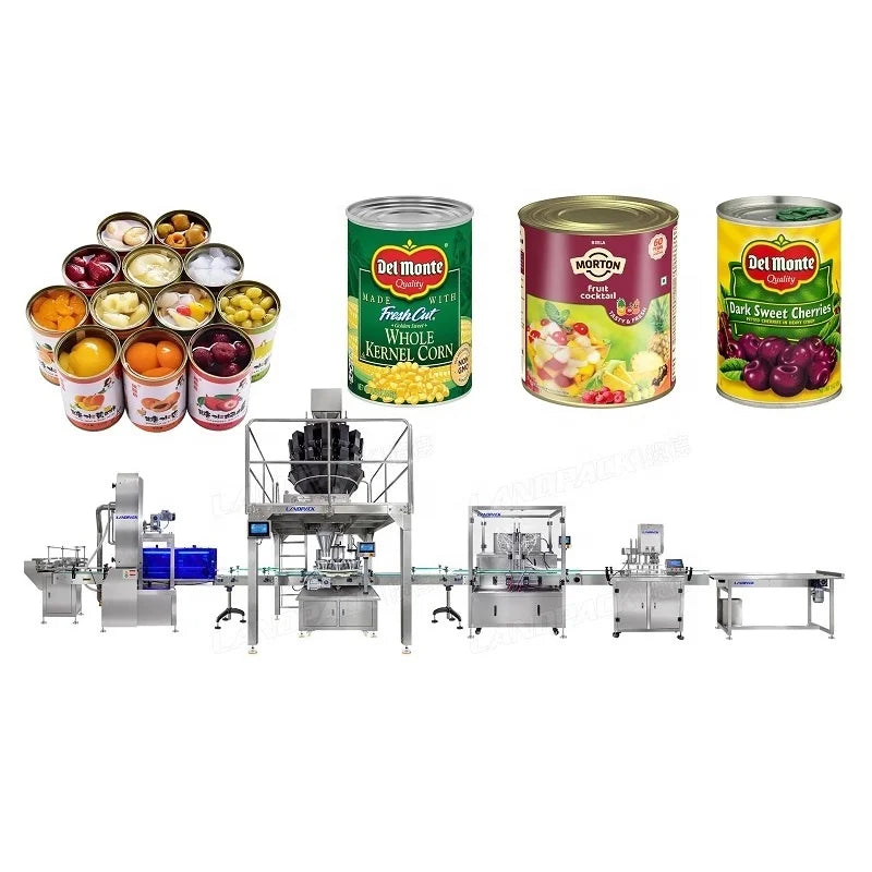 Automatic Granule Mushrooms Pasta Wet Food Weighing and Filling Production Line Machine