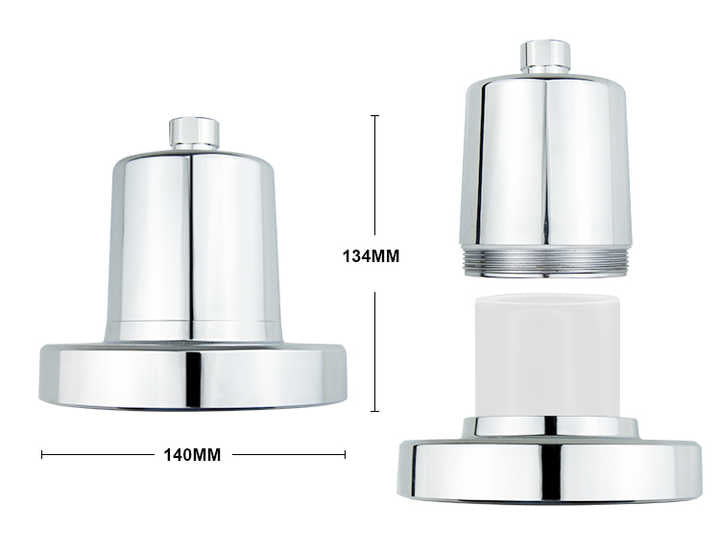 Import 20-Stage Household Gray Shower Water Filter System with Activated Carbon Shower Head Filter