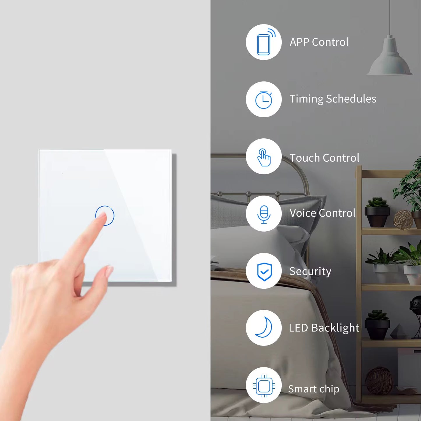Smart Wifi Wall Light Switch Touch Glass Electric Tuya Home Products Decor Automation System Smart Solution 110V 220V 240V