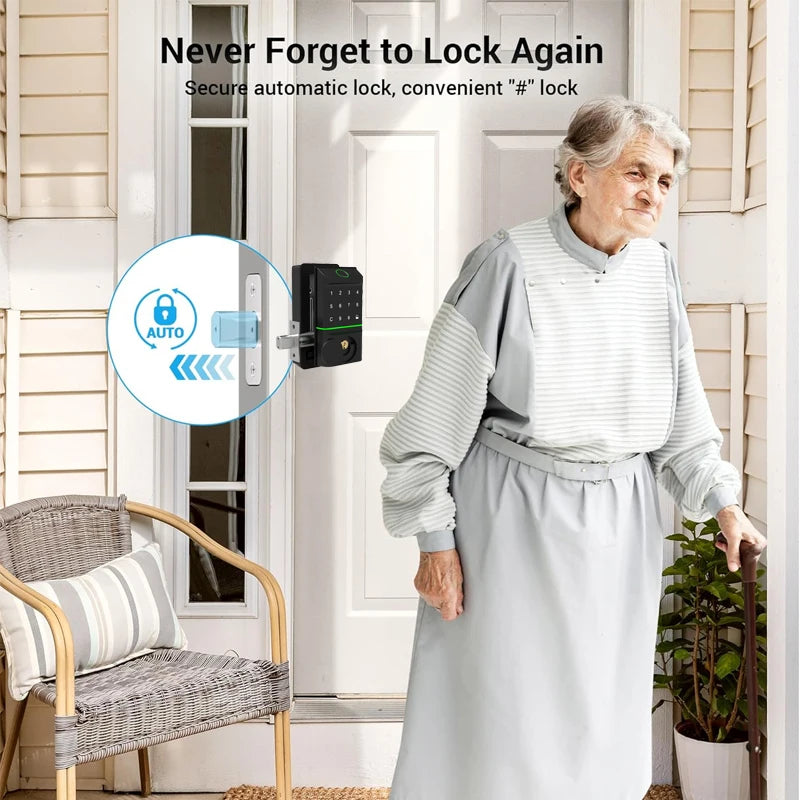 American Standard Deadbolt Smart Door Lock Fingerprint Digital TTlock Smart Locks For Front Door