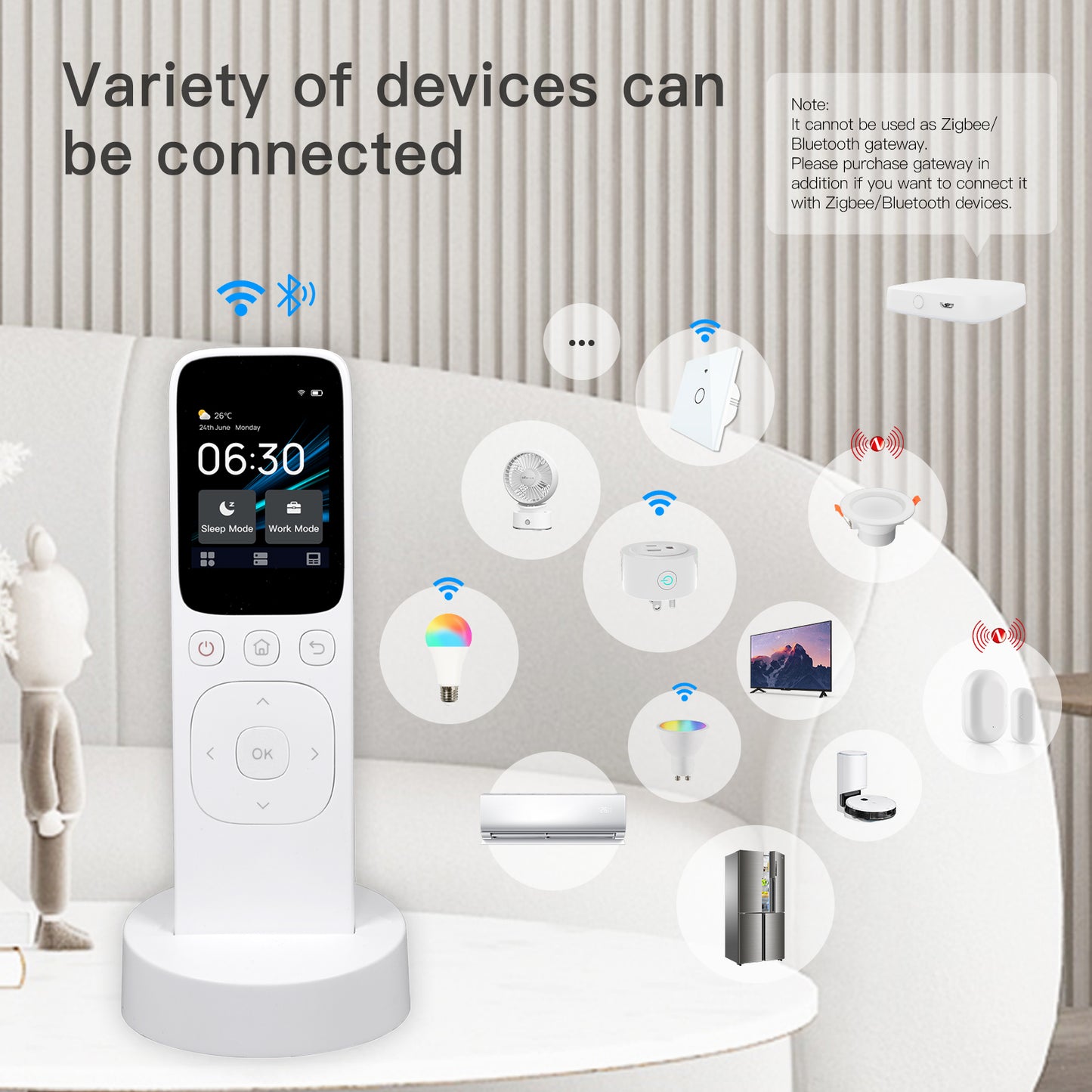 Tuya Smart Home Systems New Wifi IR Remote Controller Multifunction Capacitive Handheld Mobile Smart Screen IR