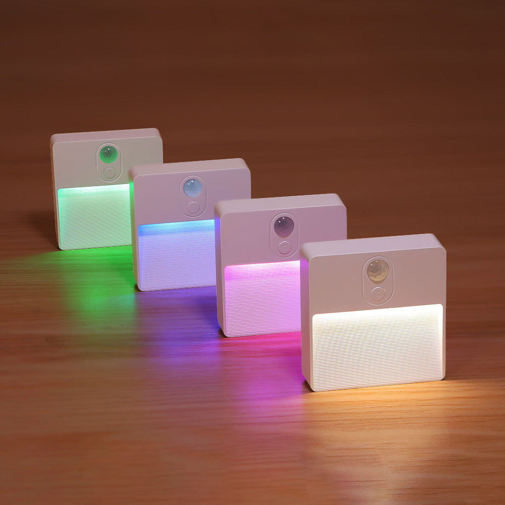 Trending Products 2025 Smart Home Wireless 5 Color Under Bed Motion Sensor Led Night Lights for Stairway Step Staircase