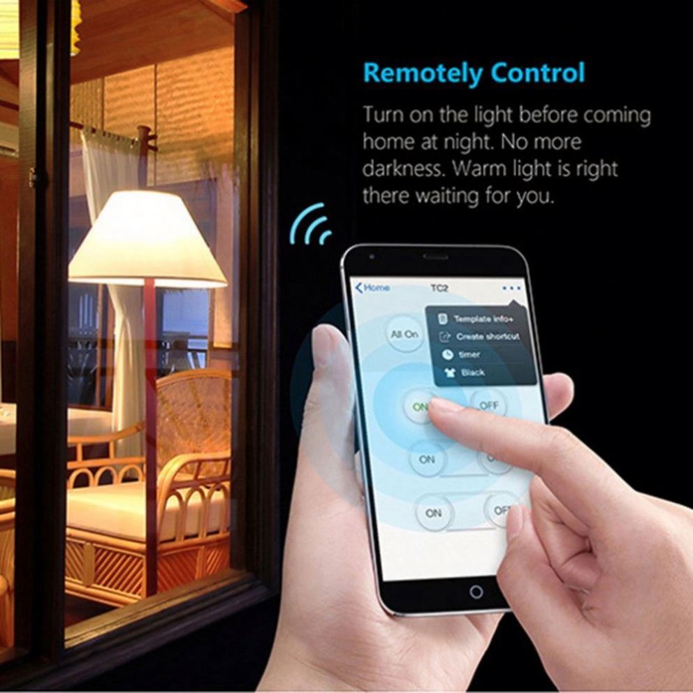 Smart Home Products Broadlink TC2 3 Gang UK Compatible with Alexa Google Home RF Control Smart Home Automation Single Live Wire
