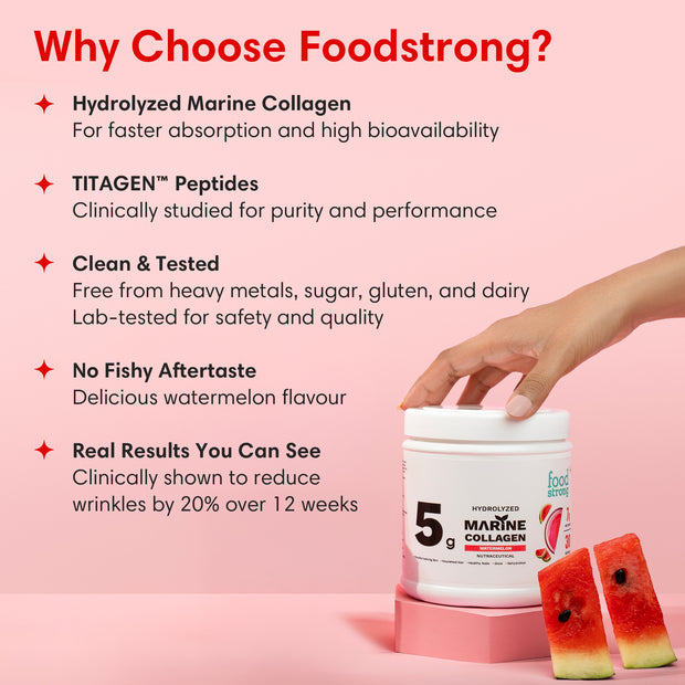 Hydrolyzed Marine Collagen Powder – Watermelon Flavour