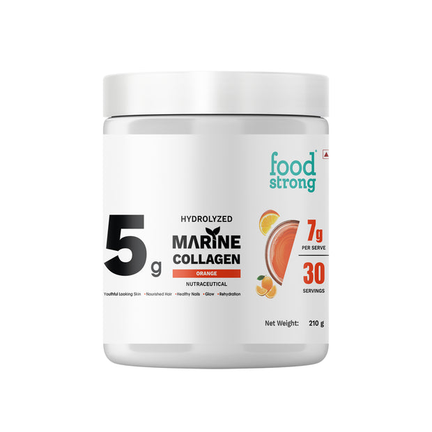 Hydrolyzed Marine Collagen Powder – Orange Flavour