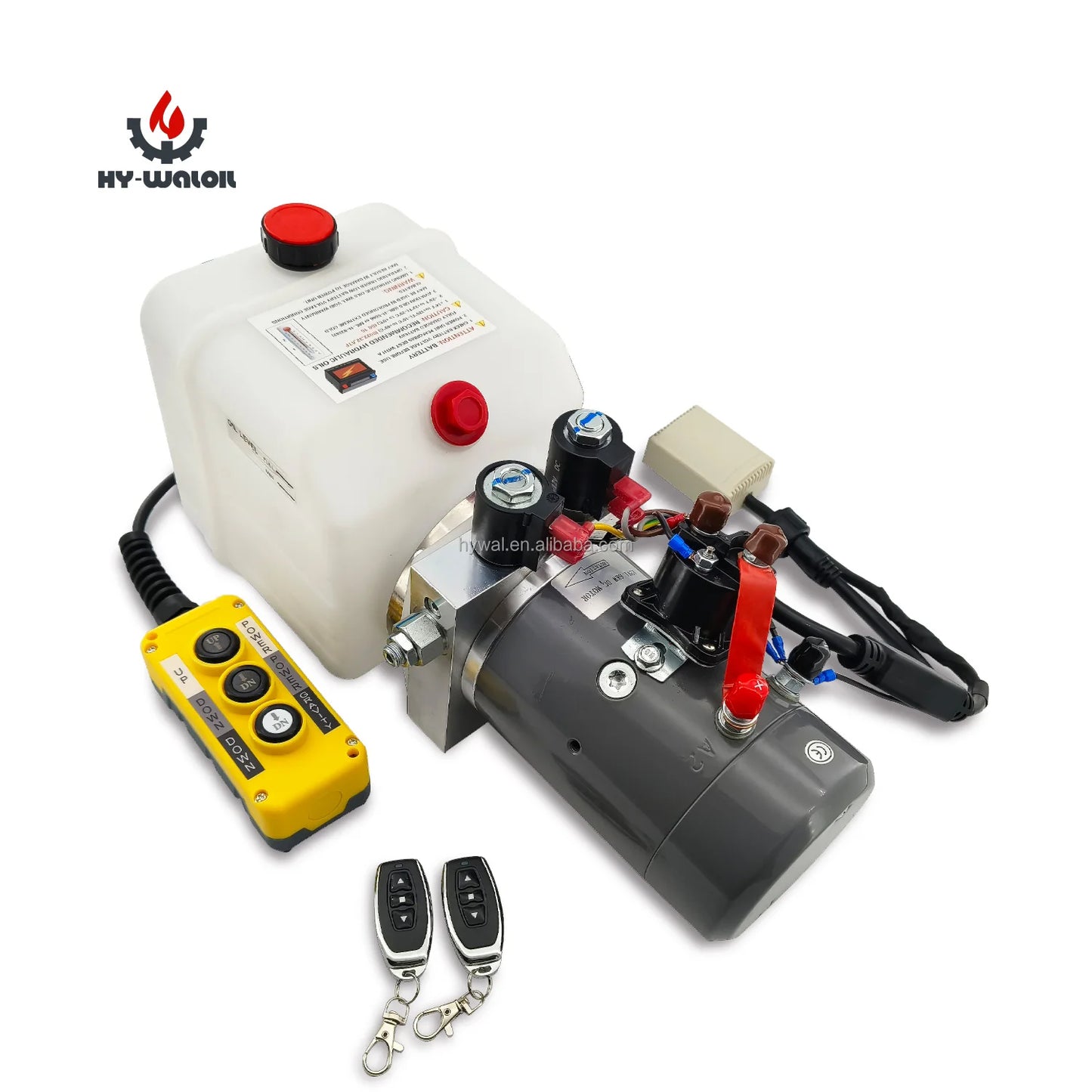 12VDC 1.6KW 25Mpa Double Acting Wireless Control Hydraulic Pump Power Unit for Dump Trailers