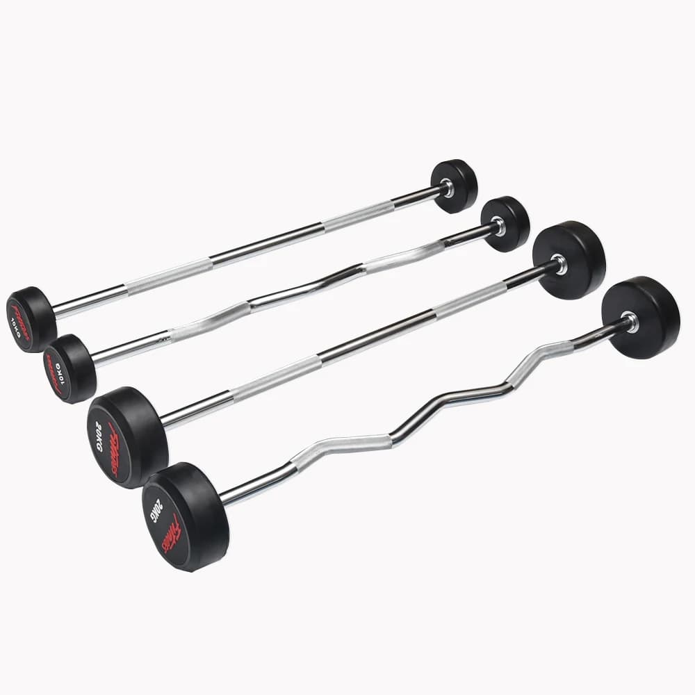 Customized Logo Heavy Duty Weightlifting Bar with Printed Logo Free Weights Barbell Set Fitness Equipment