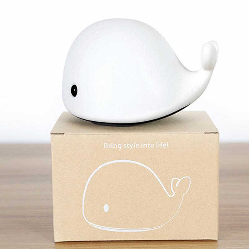 Dolphin silicone patted lights colorful atmosphere lamp creative Nightlight whale color bedside lamp lovers gift