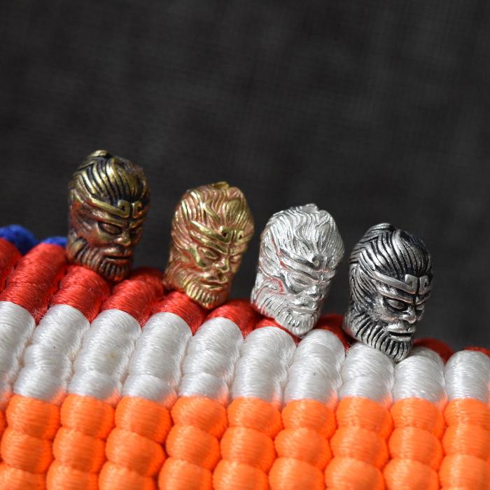 Alloy Silver Brass Double-sided Sun Wukong Separated Beads Pendant diy Jewelry Accessories