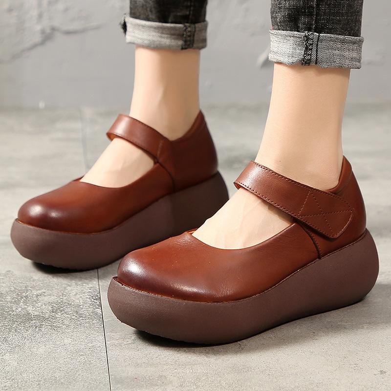 First layer cowhide heighten shoes
