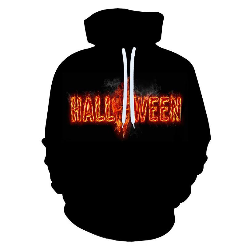 Starry Sky Smoke Ring Spark Fireball 3D Digital Printing Hooded Loose Large Size Sweater