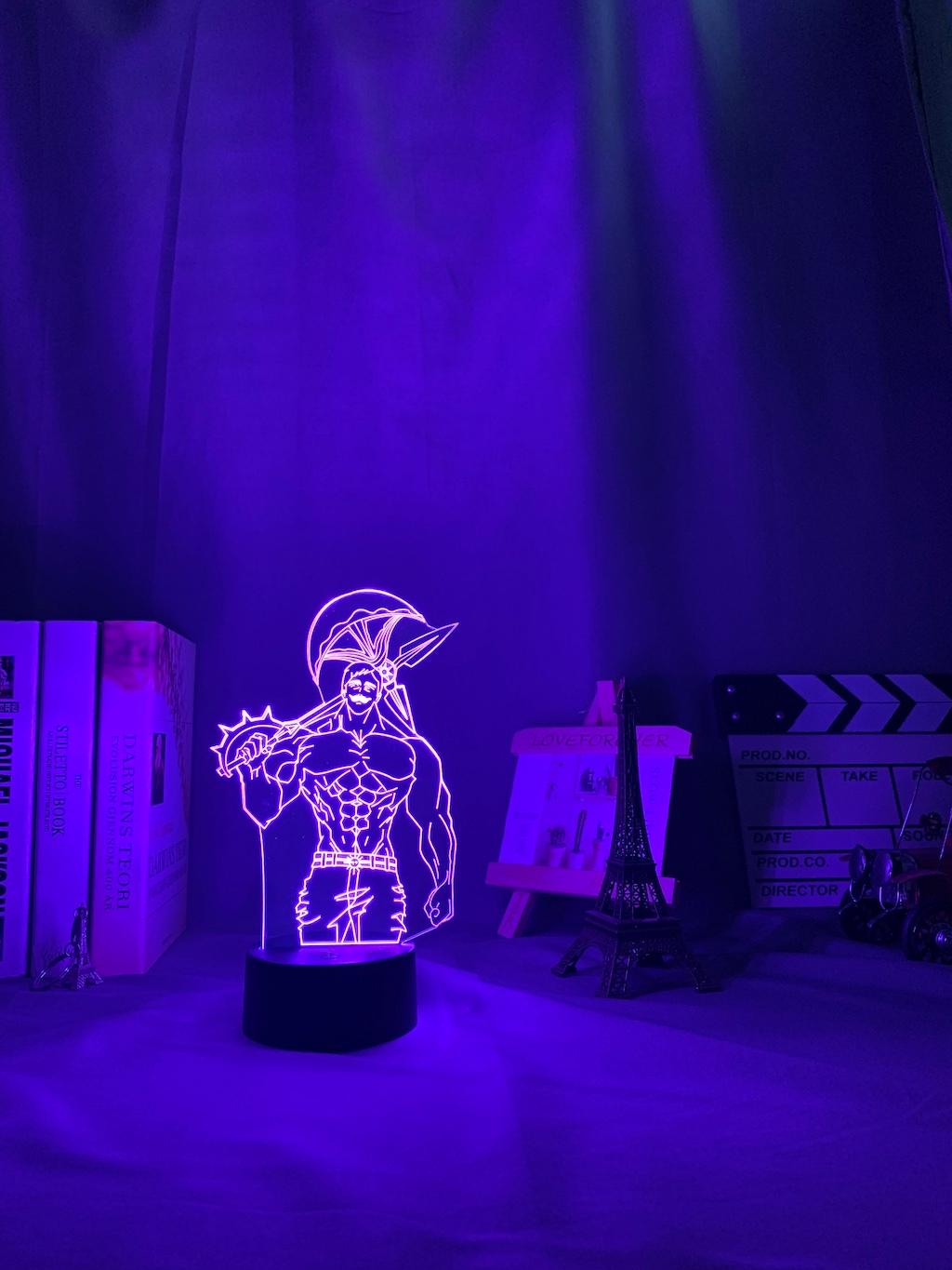 Acrylic Night Light Lamp Anime The Seven Deadly Sins Escanor Light Nightlight Kids Table Lamp Escanor Gift for Bed Room Decor