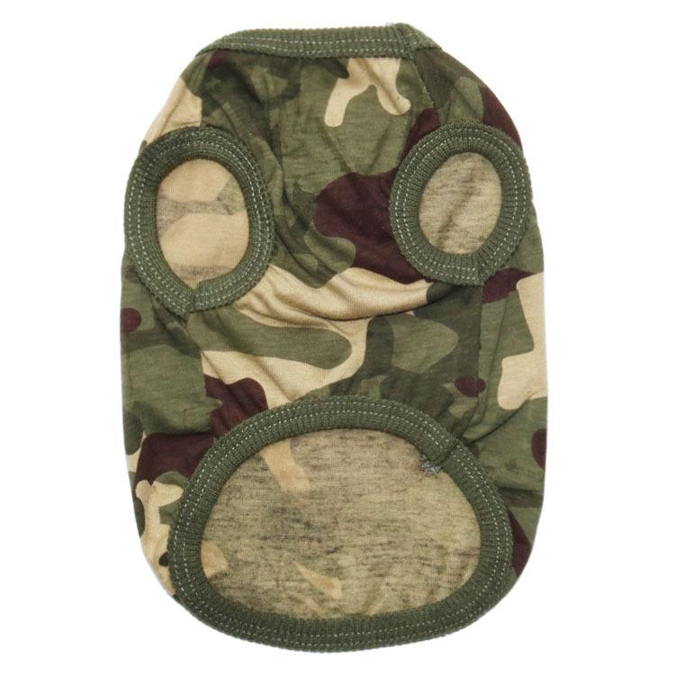 Pet Clothes Dog Clothes Cotton Yellow Woodland Camouflage Dog Clothes Vest Teddy Pet Clothes Spring And Summer