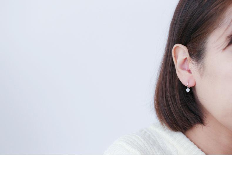 925 sterling silver mini cross ear bone buckle ear ring female Korean electroplated silver jewelry