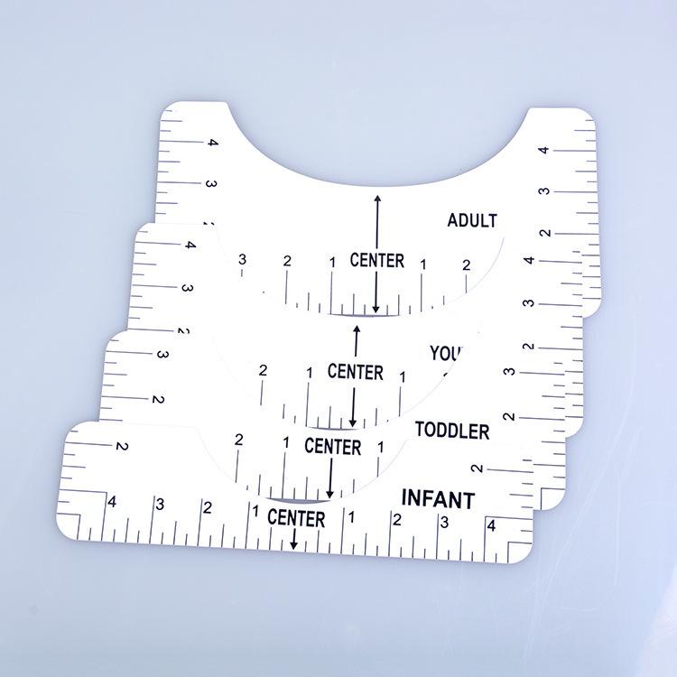 Spot T-shirt PVC Guide Ruler Alignment Tool Calibration Tool Sewing Alignment Tool T-shirt Round Leader To Ruler