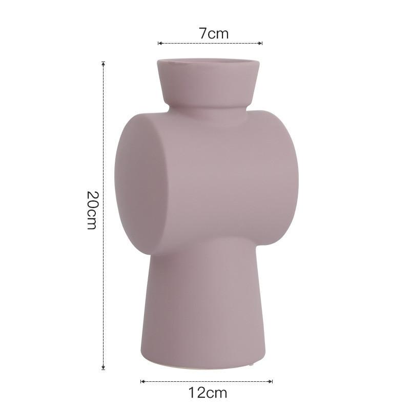 Nordic Morandi Simple Hammer Ceramic Vase Decoration Living Room Dining Room Tv Cabinet Wine Cabinet Decoration