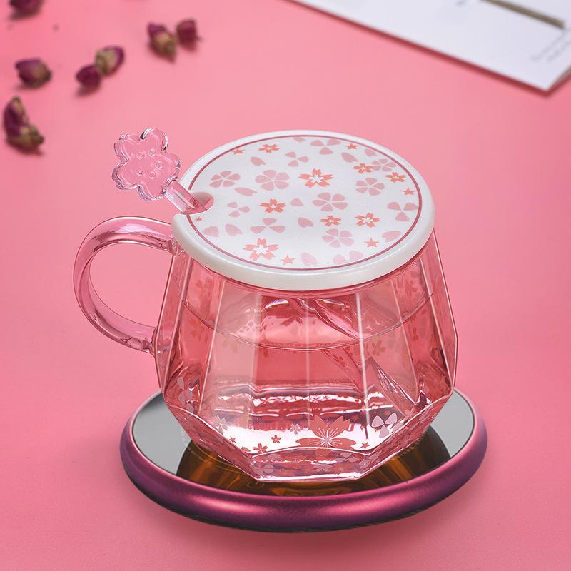Cherry Blossom Cup Heat-resistant Glass Female Cute Drinking Glass