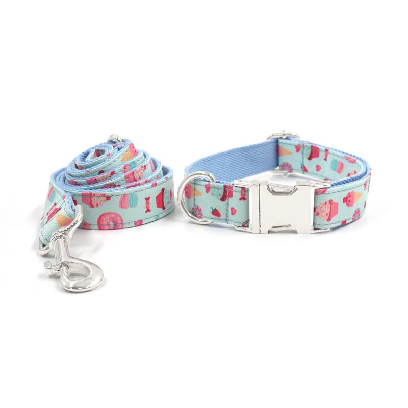 Lettering Pet Collar Leash Set Spot Large Dog Pet Dog Collar Leash Set Dog Walking Set